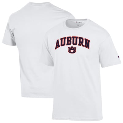  Auburn Tigers Champion Arched Logo T-Shirt - White